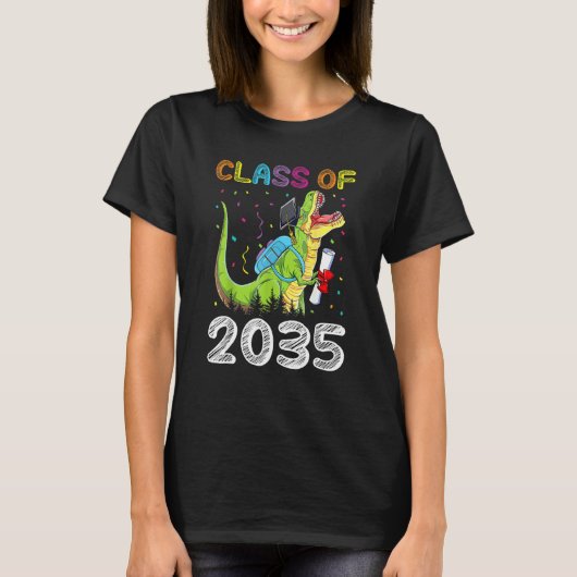 T-shirt Class Of 2035 Graduation Grow With Me (Devant)