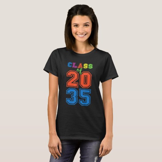 T-shirt Class Of 2035 Grow With Me Graduation First Day Of (Devant entier)