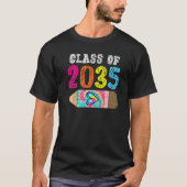 T-shirt Class Of 2035 Leopard Pre k Grow with Me Graduatio (Devant)