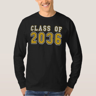 T-shirt Class Of 2036 Grow With Me First Day Of School Gra