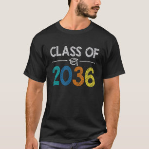 T-shirt Class Of 2036 Grow With Me First Day Of School Gra