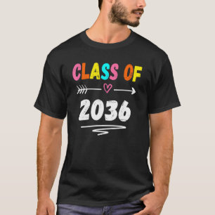 T-shirt Class Of 2036 Grow With Me First Day Of School Gra