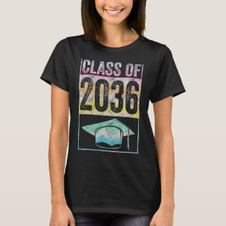 T-shirt Class Of 2036 Grow With Me Graduation First Day Of