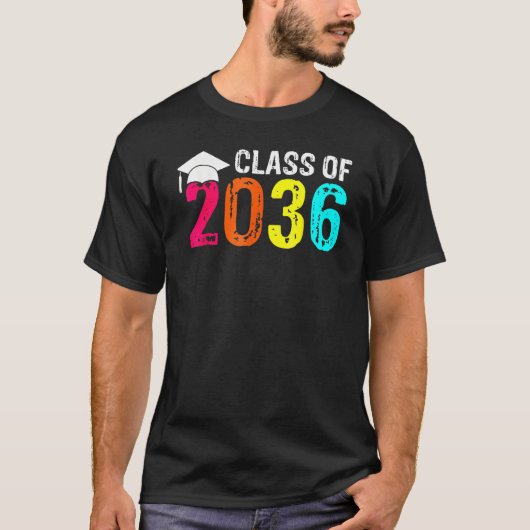 T-shirt Class Of 2036 Grow With Me Kindergarten Pre K Grad (Devant)