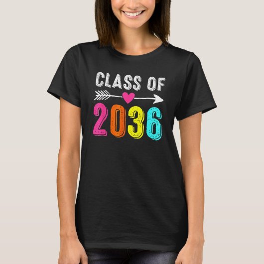 T-shirt Class Of 2036 Kindergarten Pre K Grow With Me Grad (Devant)