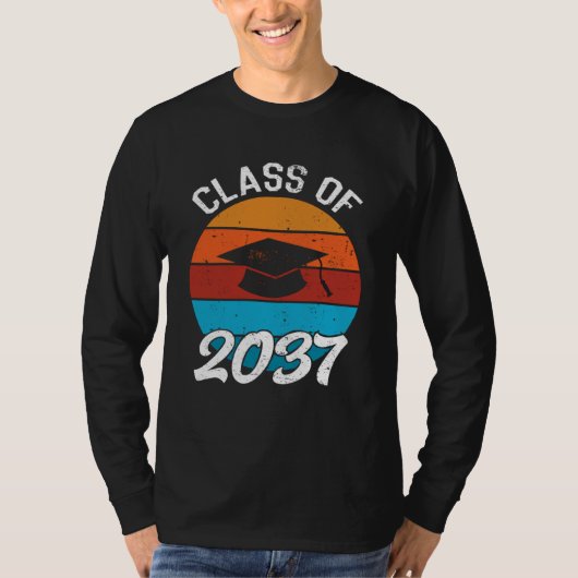 T-shirt Class Of 2037 Kindergarten Graduate Graduation Gir (Devant)