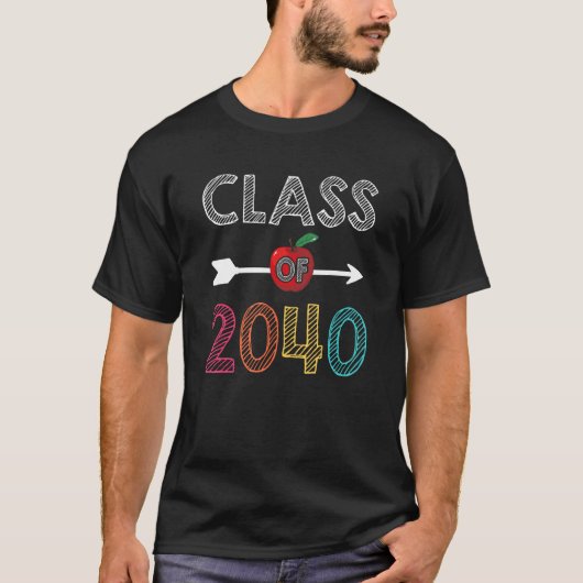 T-shirt Class Of 2040  Pre K Graduate Preschool Graduation (Devant)