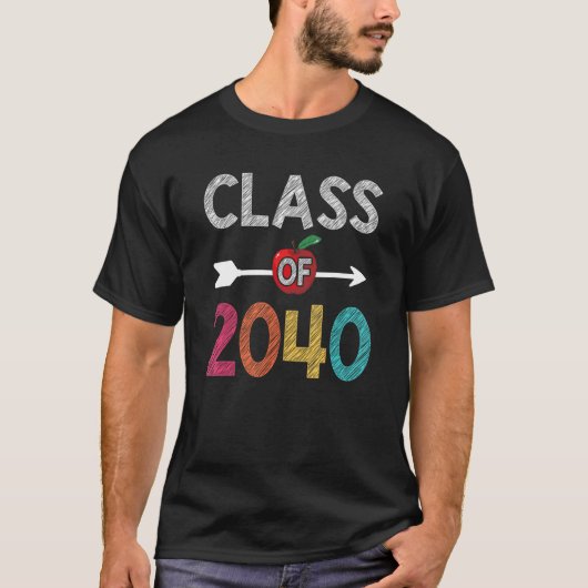 T-shirt Class Of 2040 Pre K Graduate Preschool Graduation (Devant)