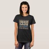 T-shirt Classe 1990 Étudiants du secondaire 35 ans plus ta (Devant entier)