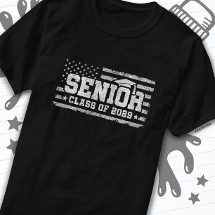 T-shirt Classe 2029 Graduation American Flag Senior 2029
