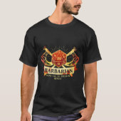 T-shirt Classe barbare D20 Tabletop Dungeons RPG Dragons (Devant)