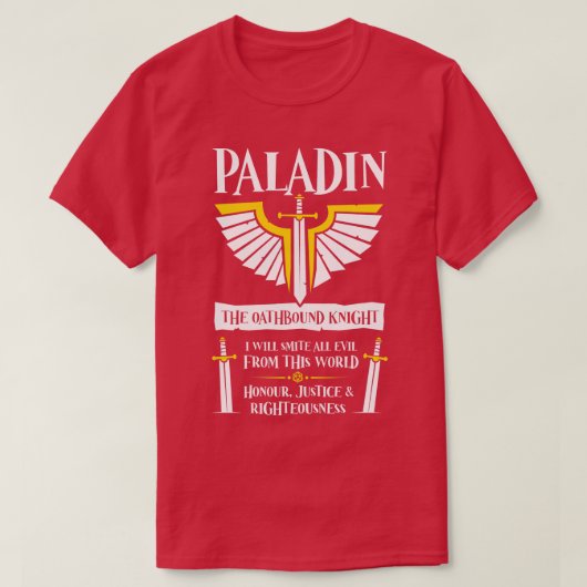 T-shirt Classe DD PALADIN Dragons (Design devant)