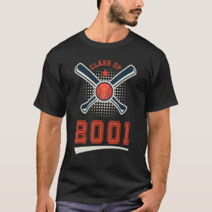 T-shirt Classe de 2001 School Graduation Baseball Player S
