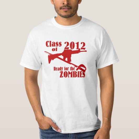 T-shirt Classe de 2012 Prêt pour les Zombies (Devant)