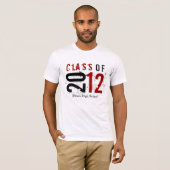 T-shirt Classe de 2012 rouges/noir (écrivez le nom de (Devant entier)