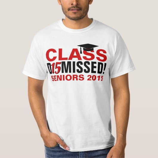 T-shirt Classe de 2015 Rejetée Red/Light Graduation (Devant)