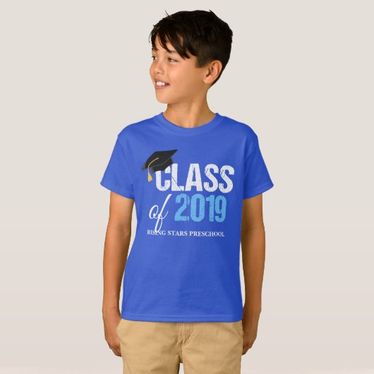 T-shirt Classe de 2019 Diplôme préscolaire personnalisé (Devant entier)