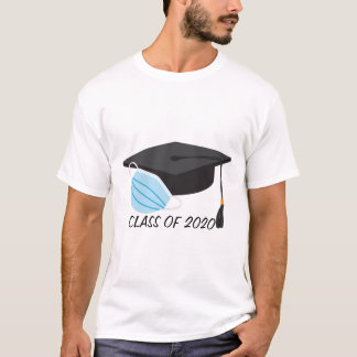 T-shirt Classe de 2020 Graduation avec masque facial