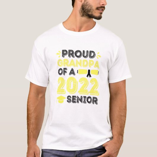 T-shirt Classe De 2022 Grand-Père Fière D'Une École Second (Devant)