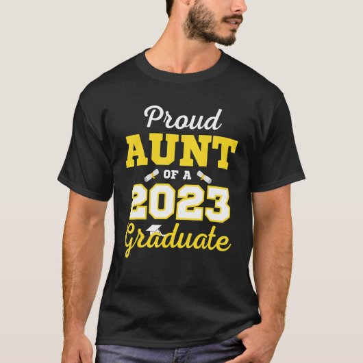 T-shirt Classe de 2023 Tante fière de chemise d'un diplômé (Devant)