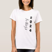 T-shirt Classe De 2024 Graduation Moderne (Devant)