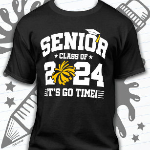 T-shirt Classe de 2024 Pom-pom girl Squad Cheer Senior 202
