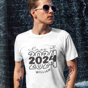 T-shirt Classe de 2024 senior avec nom