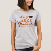 T-shirt Classe de 2025 Graduate Orange Graduation (Devant)