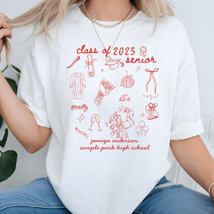 T-shirt Classe de 2025 Habillement à la main branchée