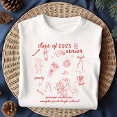 T-shirt Classe de 2025 Habillement à la main branchée