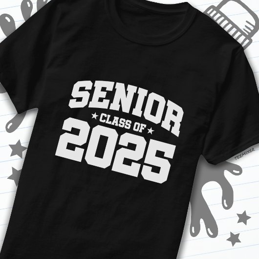 T-shirt Classe de 2025 Lycée Graduation Senior 2025