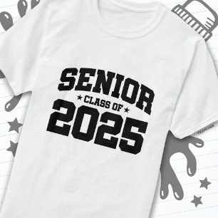 T-shirt Classe de 2025 Lycée Graduation Senior 2025