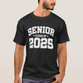 T-shirt Classe de 2025 Lycée Graduation Senior 2025 (Devant)