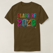 T-shirt Classe De 2028 Augmenter Avec Moi Graduation Senio (Design devant)