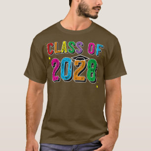 T-shirt Classe De 2028 Augmenter Avec Moi Graduation Senio