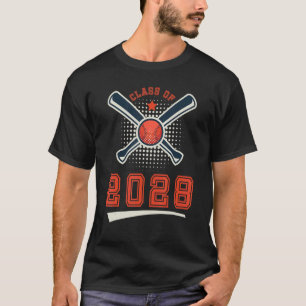 T-shirt Classe de 2028 School Graduation Baseball Player S