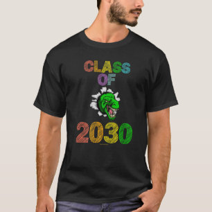 T-shirt Classe De 2030 Chalk Rex Dinosaur Élémentaire Kind
