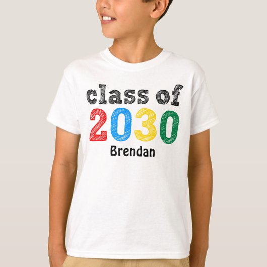 T-shirt Classe de 2030 personnalisée (Devant)