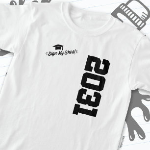 T-shirt Classe de 2031 Graduation Sign My Shirt Senior 203