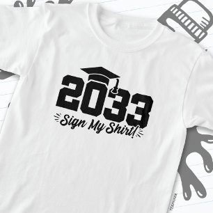 T-shirt Classe de 2033 Diplôme Signe My Shirt Senior 2033
