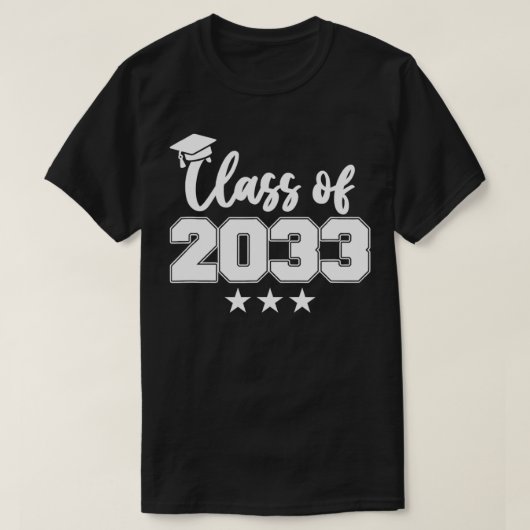 T-shirt Classe de 2033 L'augmentation des diplômes Premier (Design devant)