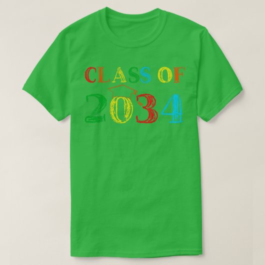 T-shirt Classe De 2034 Augmenter Avec Moi Graduation IV (Design devant)