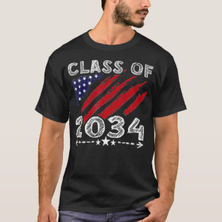 T-shirt Classe de 2034 Croyez avec moi Premier jour de l'é