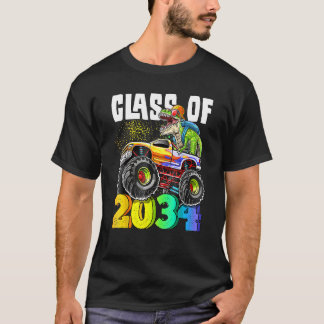 T-shirt Classe De 2034 Rex Dinosaur Monster Truck Kinderga
