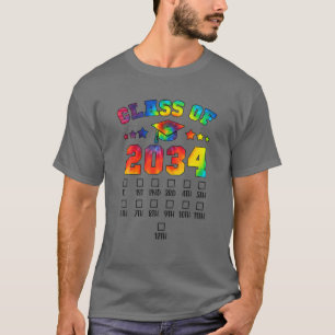 T-shirt Classe De 2034 Tie Dye Checklist Grow With Me Kind
