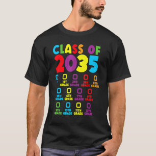 T-shirt Classe De 2035 Augmenter Avec Moi Checklist Kinder