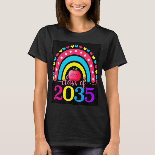 T-shirt Classe De 2035 Augmenter Avec Moi Graduation Premi (Devant)