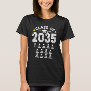 T-shirt Classe De 2035 Augmenter Avec Moi Liste De Vérific