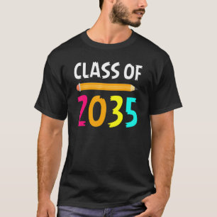T-shirt Classe De 2035 Augmenter Avec Moi Retour Couleurs