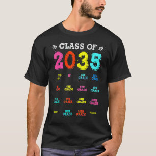T-shirt Classe De 2035 Diplôme Premier Jour De Croissance